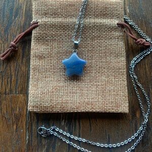 Blue Aventurine Star Necklace Aventurine Necklace Aventurine Pendant